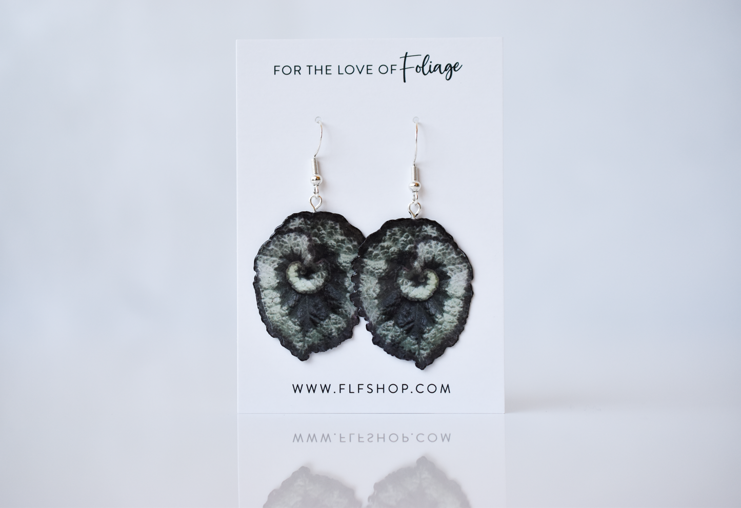 Begonia Escargot Plant Earrings | Leaf Earrings