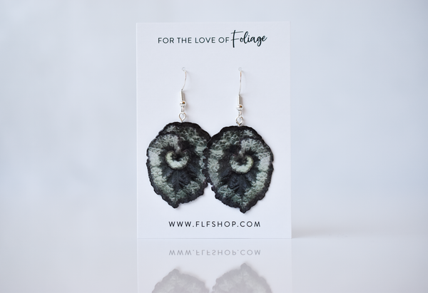 Begonia Escargot Plant Earrings | Leaf Earrings