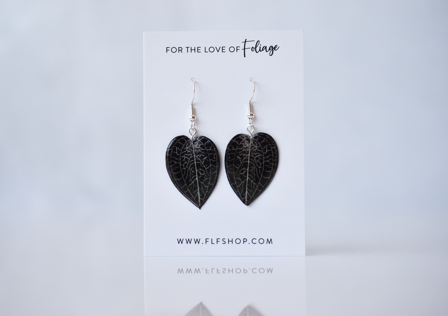 Anoectochilus Sikkimensis Jewel Orchid Plant Earrings | Leaf Earrings