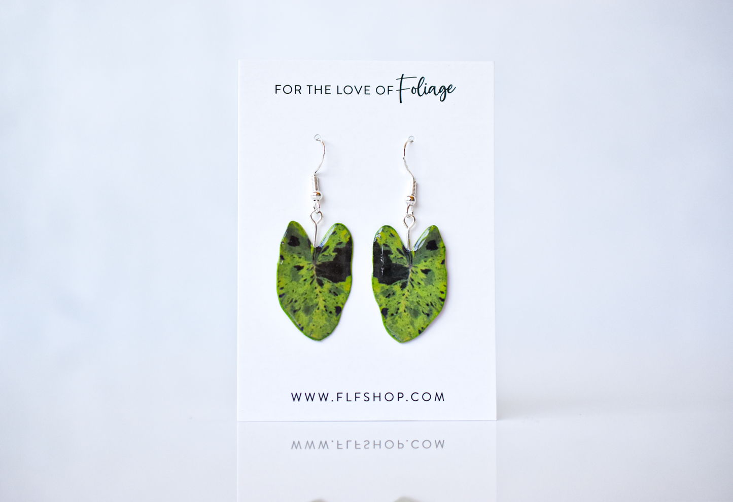 Colocasia Mojito Plant Earrings | Leaf Earrings