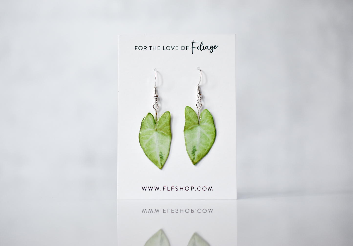 Syngonium White Butterfly Plant Earrings | Leaf Earrings