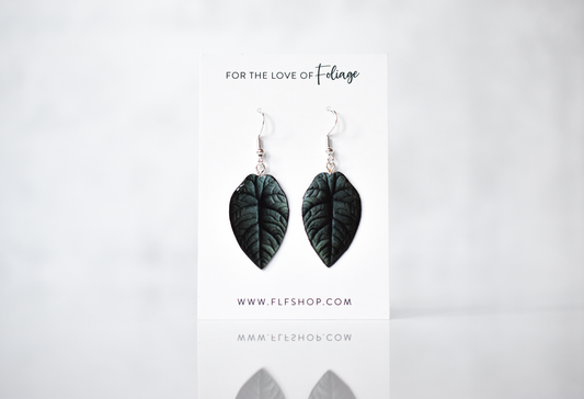 Alocasia Maharani Plant Earrings | Leaf Earrings