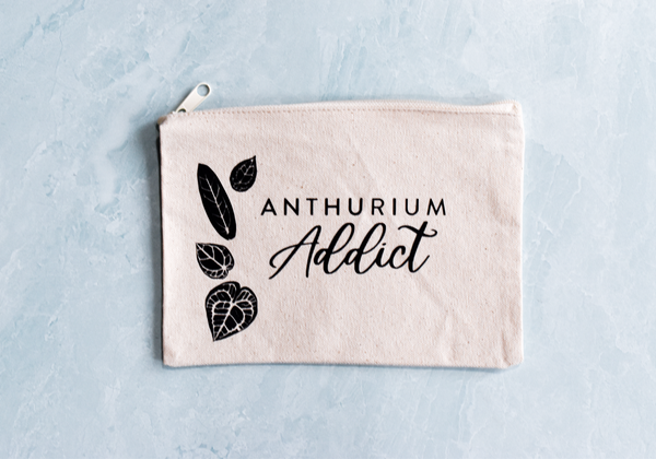 Anthurium Addict Canvas Pencil Bag | Makeup Bag
