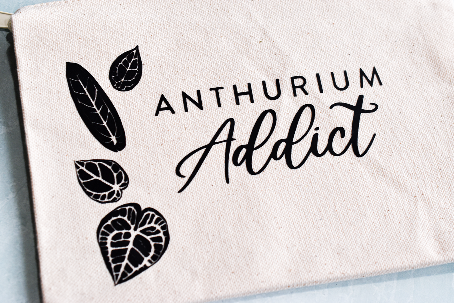 Anthurium Addict Canvas Pencil Bag | Makeup Bag