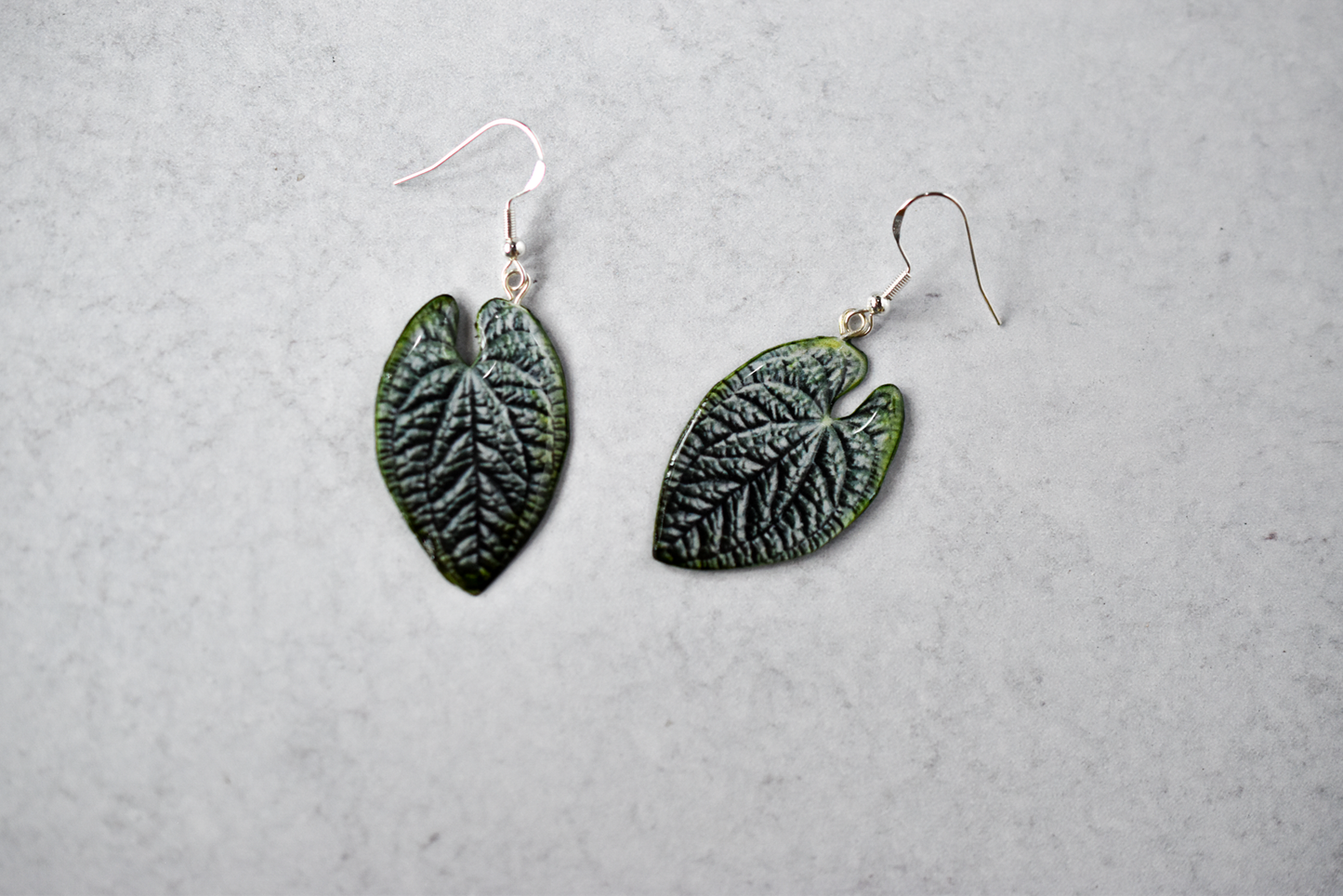 Anthurium Luxurians Plant Earrings | Leaf Earrings