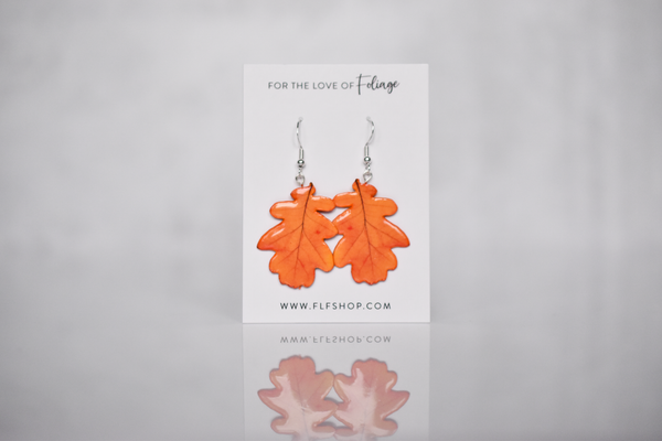 Oak Leaf Plant Earrings | Leaf Earrings