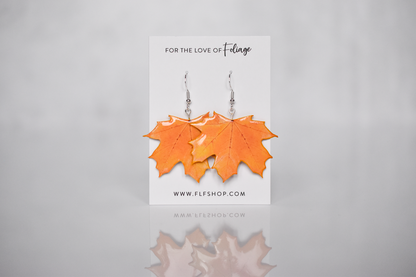 Yellow Maple Leaf Plant Earrings | Leaf Earrings
