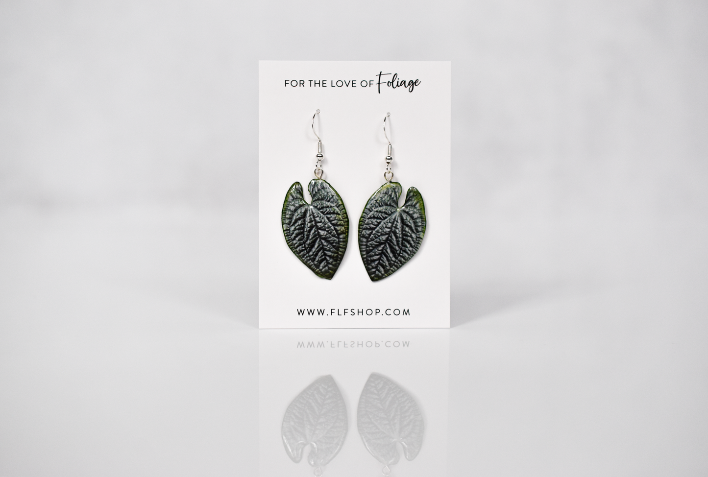 Anthurium Luxurians Plant Earrings | Leaf Earrings