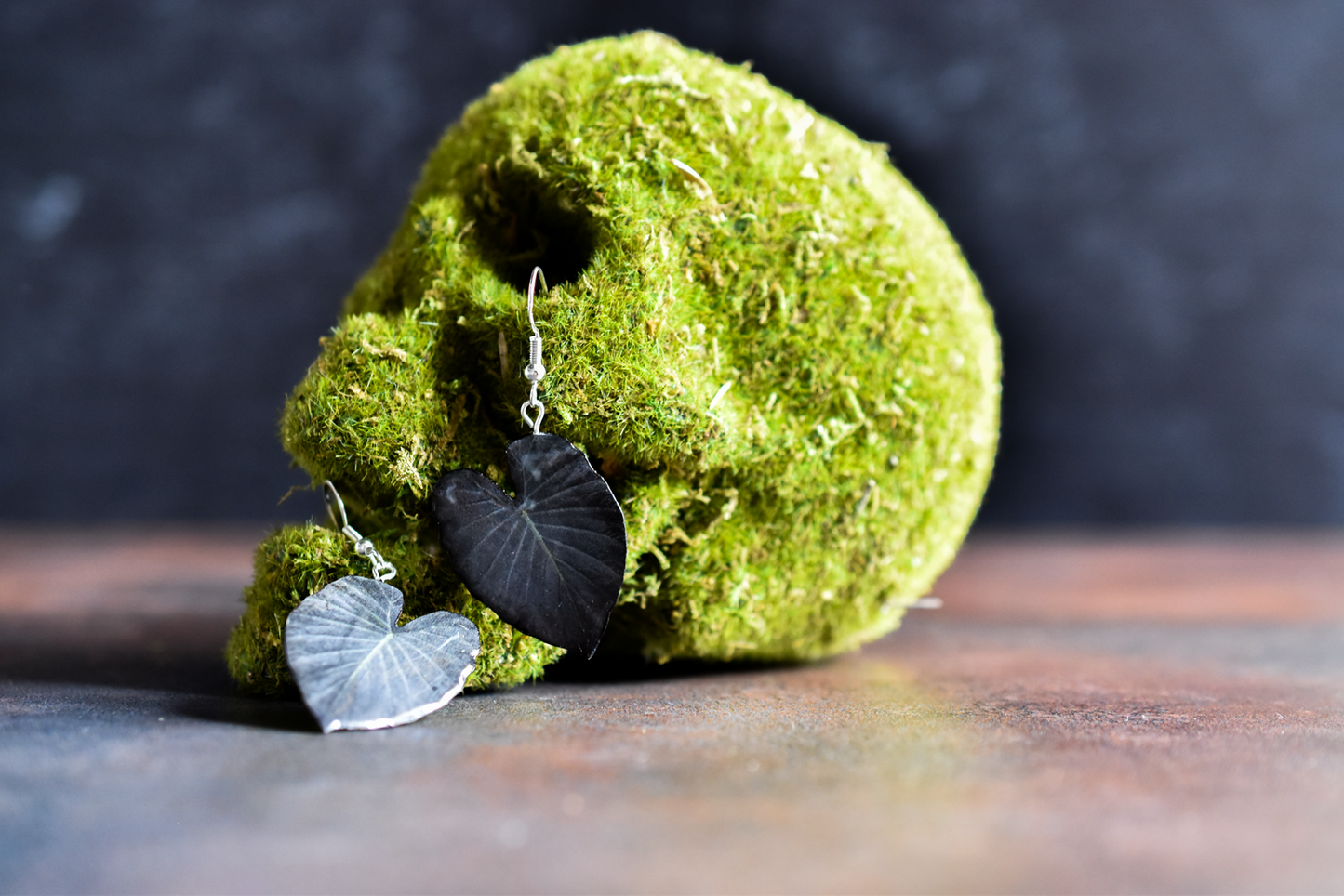 Colocasia Black Magic Witchy Plant Earrings | Leaf Earrings