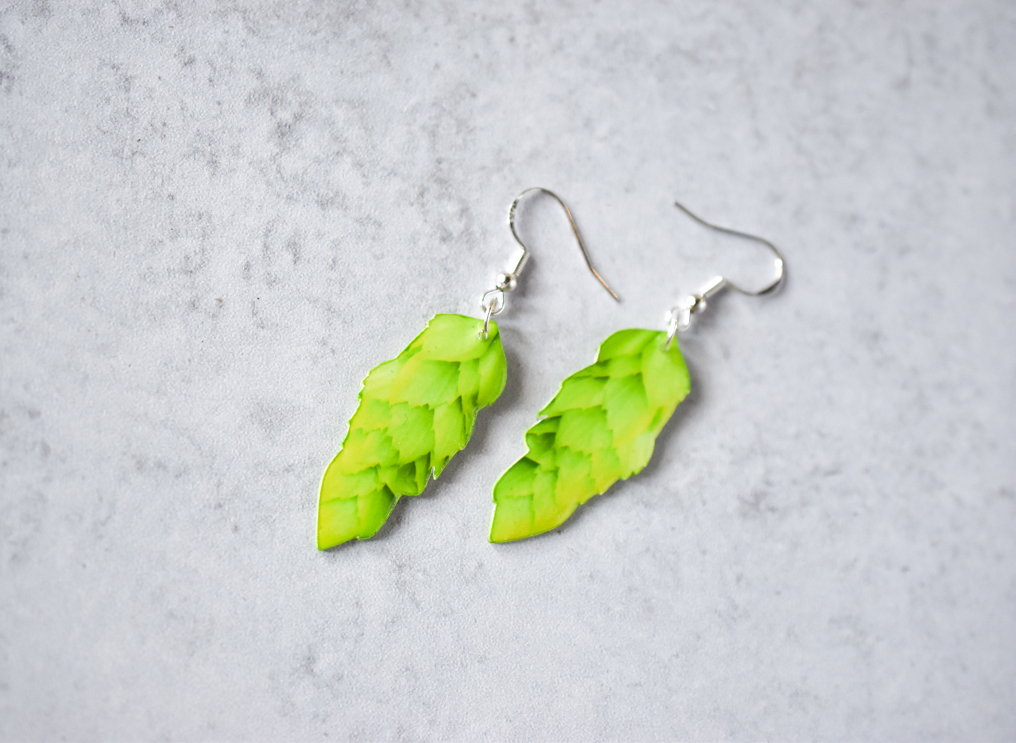 Hops Cone Plant Earrings | Leaf Earrings | Beer Lover Earrings