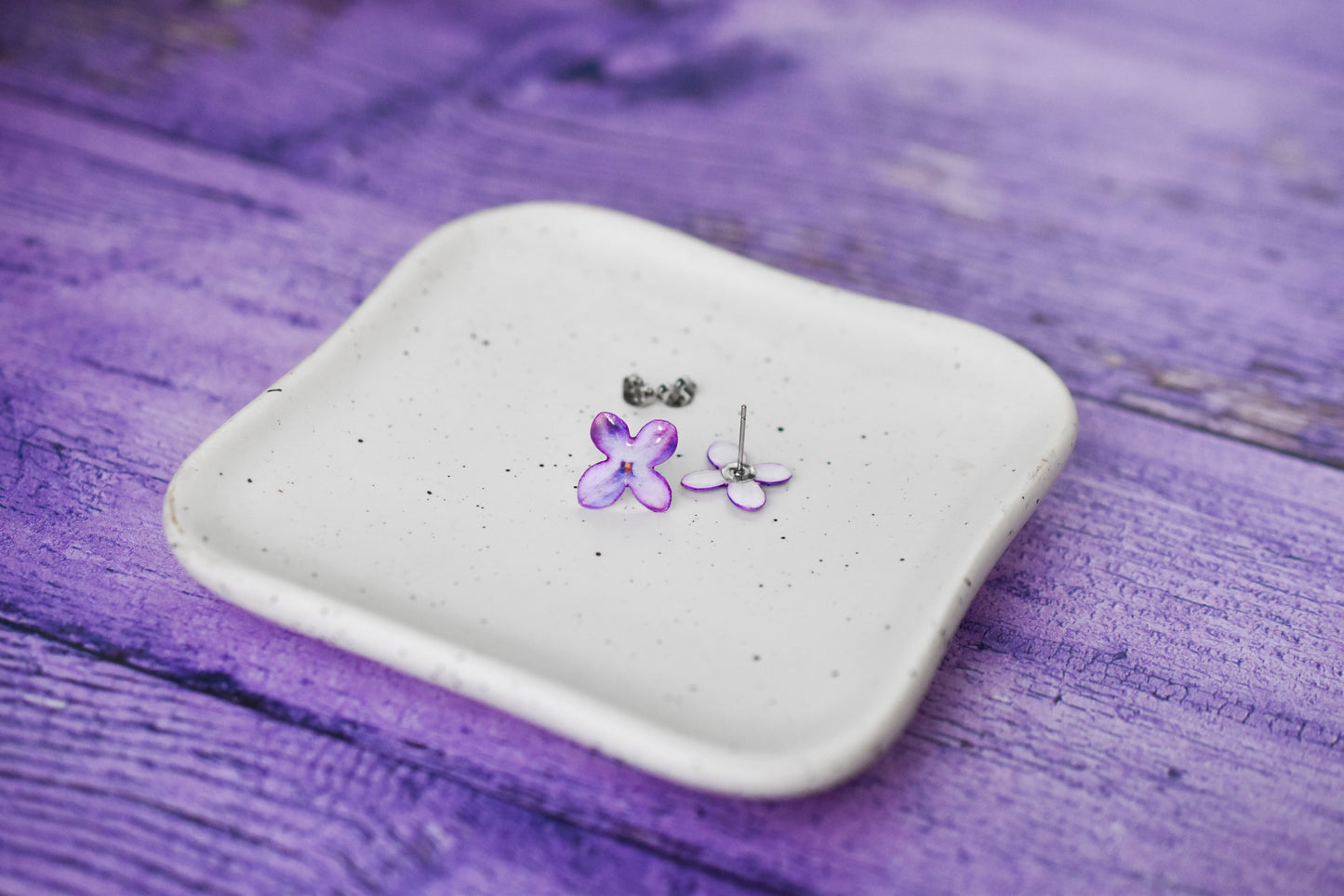 Lilac Blossom Stud Earrings | Petal Earrings | Spring Earrings