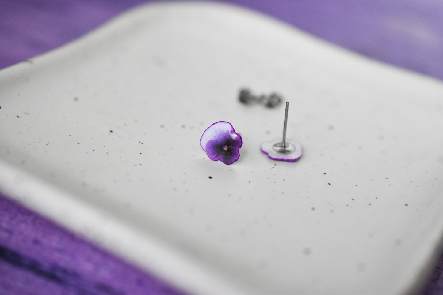 Viola Blossom Stud Earrings | Petal Earrings | Spring Earrings