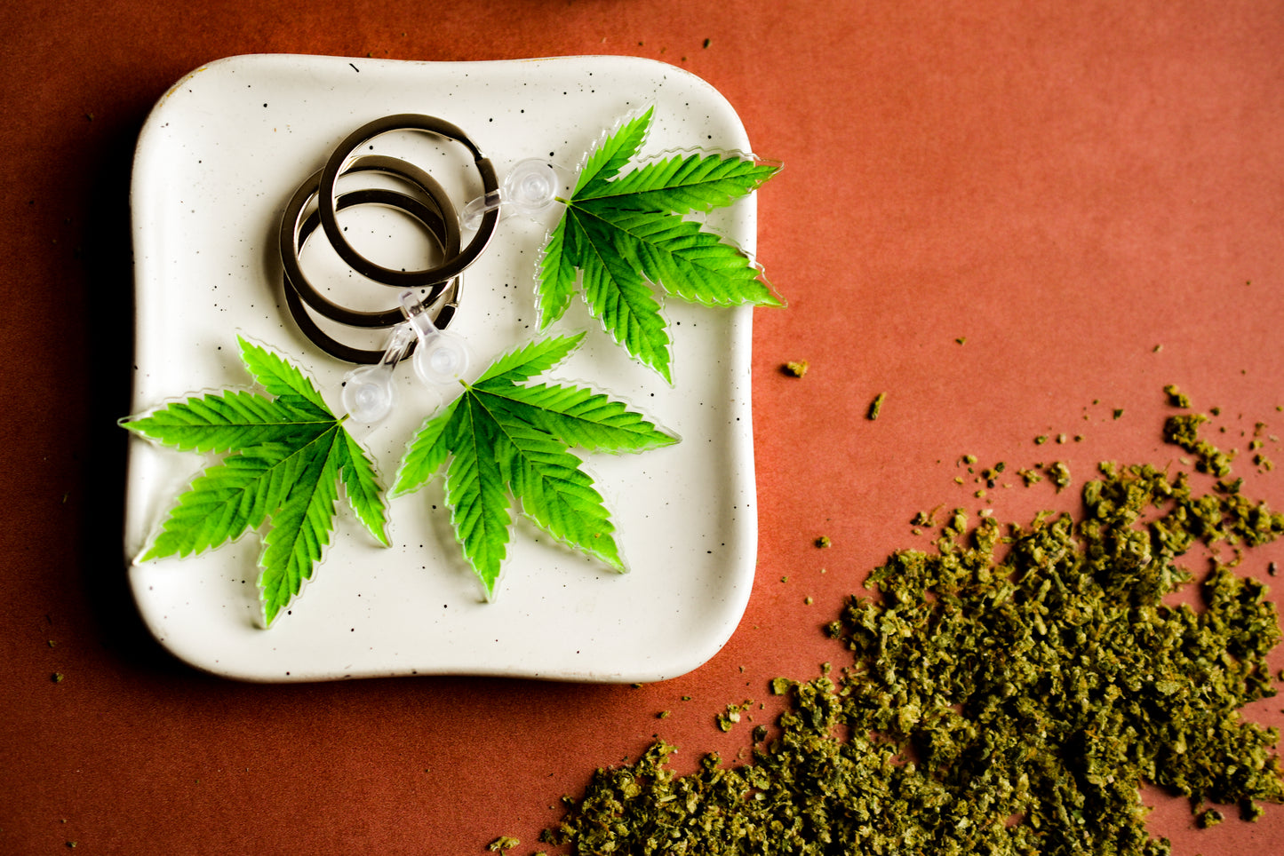 Marijuana Leaf Plant Keychain | Pot Leaf Keychain | 420 Keychain | Cannabis