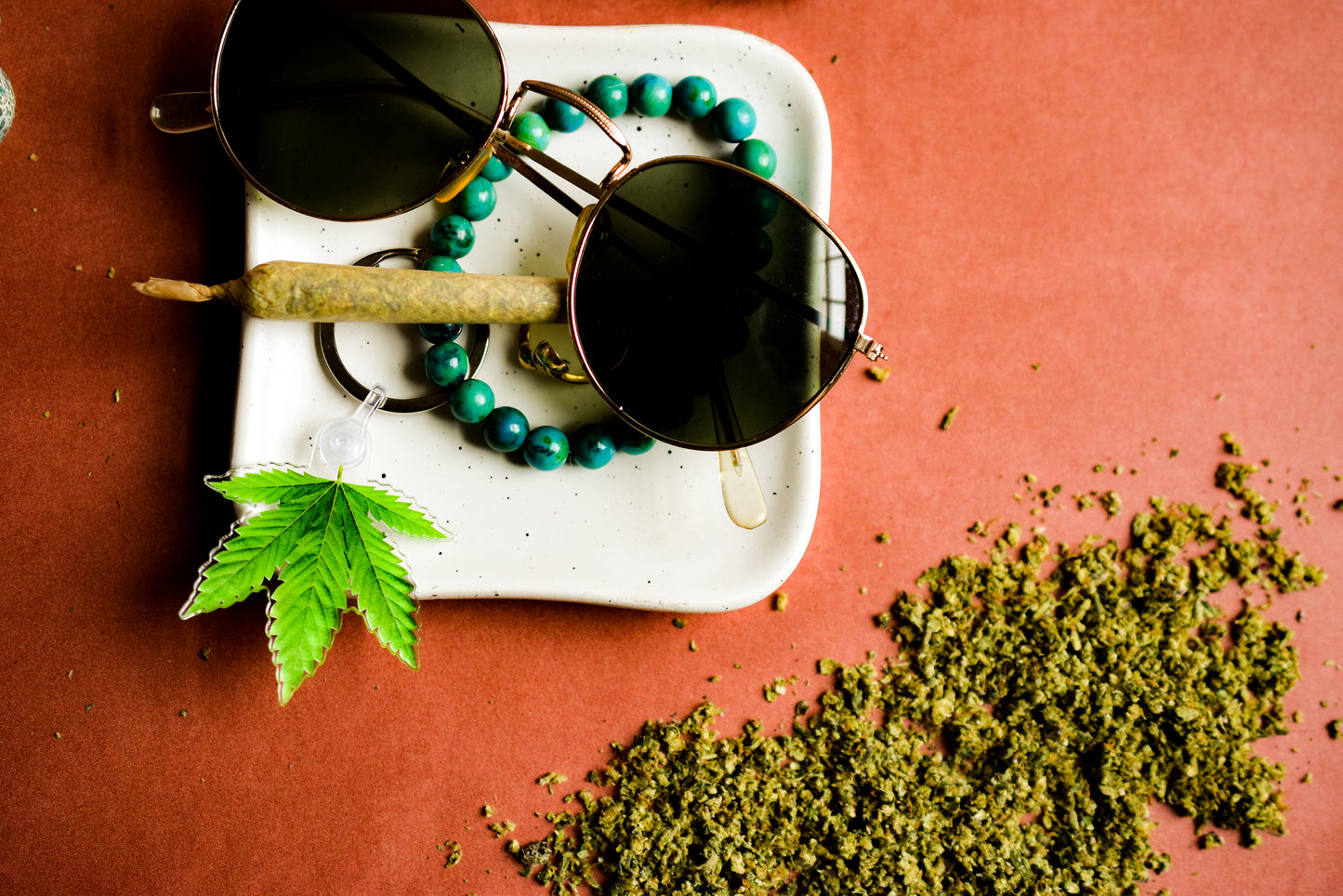 Marijuana Leaf Plant Keychain | Pot Leaf Keychain | 420 Keychain | Cannabis