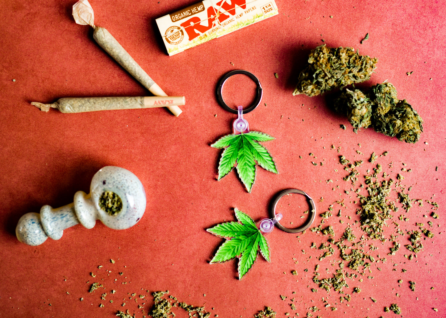 Marijuana Leaf Plant Keychain | Pot Leaf Keychain | 420 Keychain | Cannabis