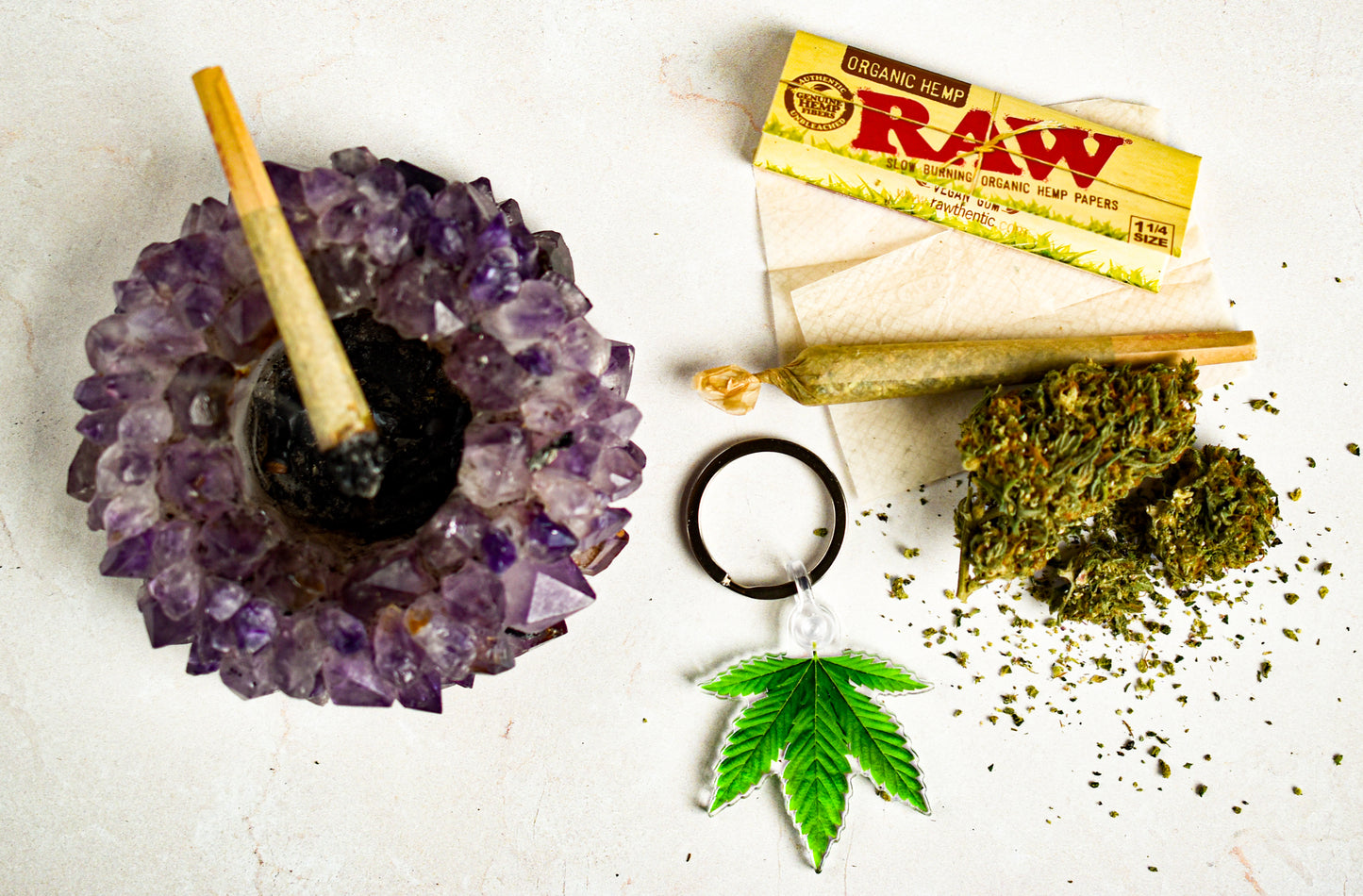 Marijuana Leaf Plant Keychain | Pot Leaf Keychain | 420 Keychain | Cannabis