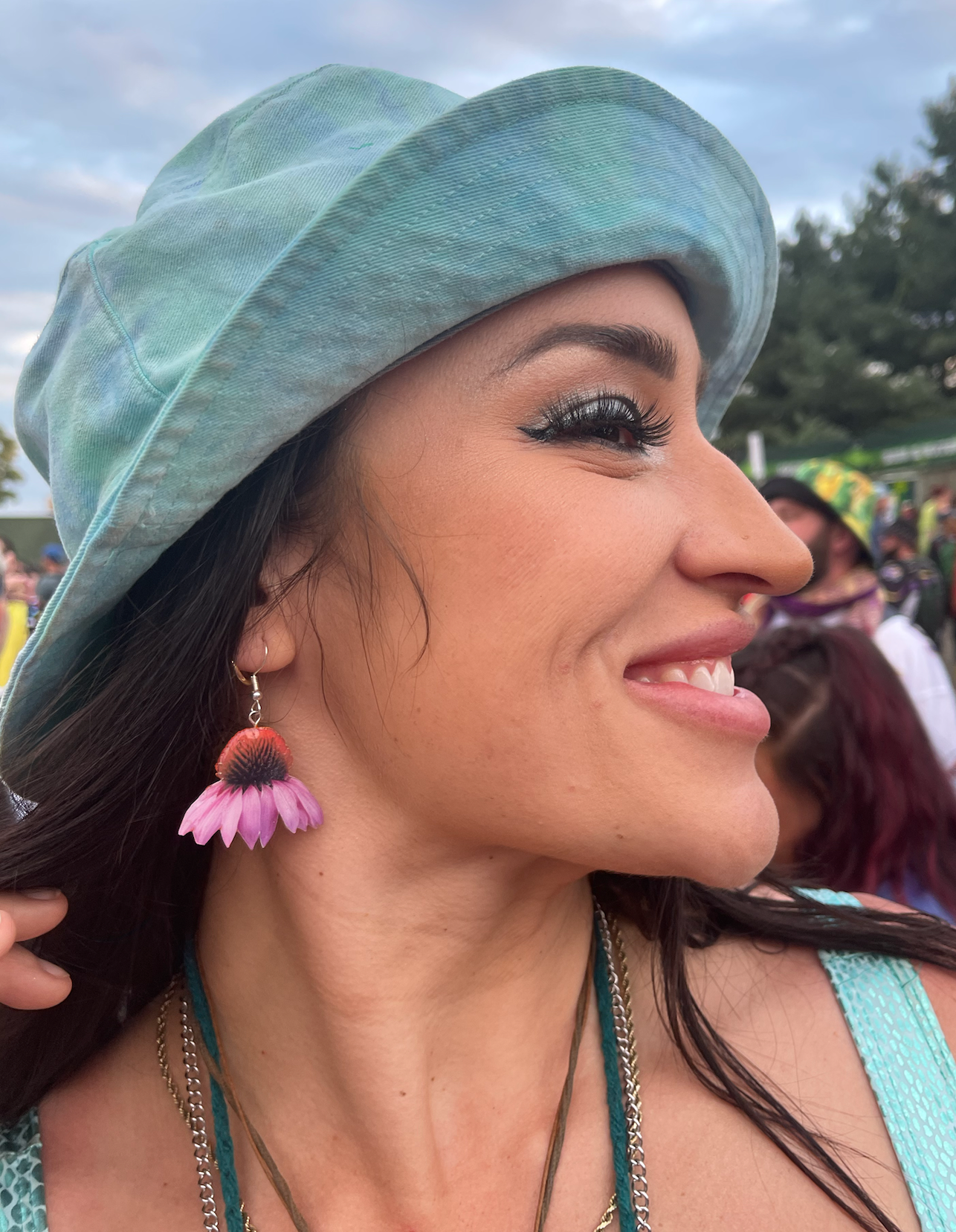 Pink Coneflower Blossom Earrings | Flower Earrings