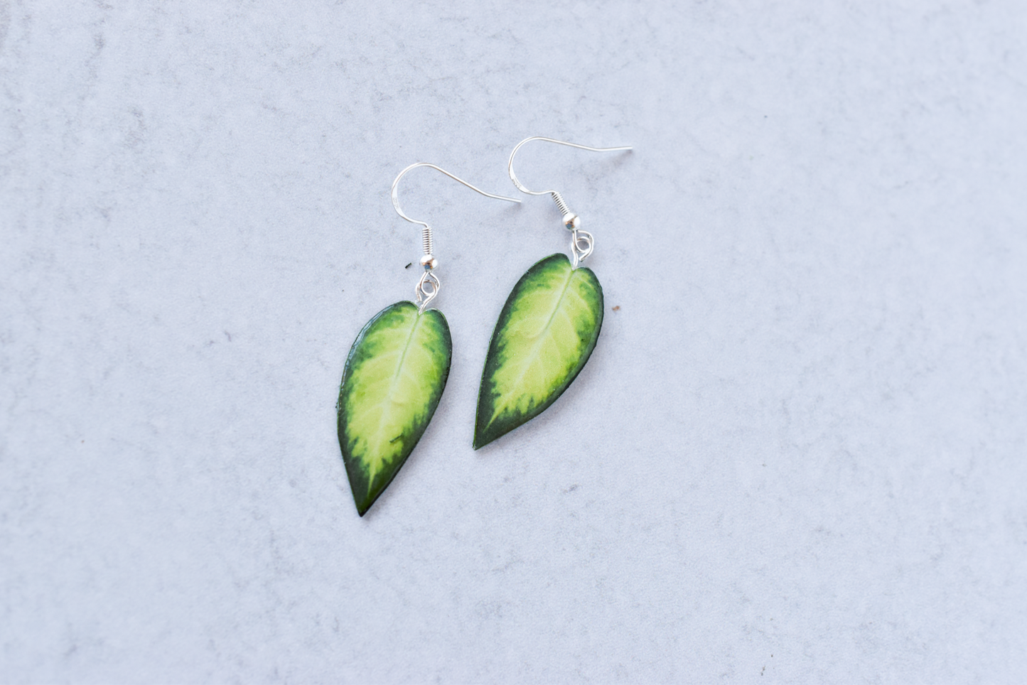 Dieffenbachia "Camille" Plant Earrings | Leaf Earrings