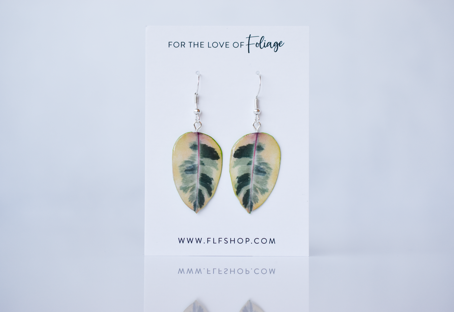 Ficus Tineke Plant Earrings | Leaf Earrings