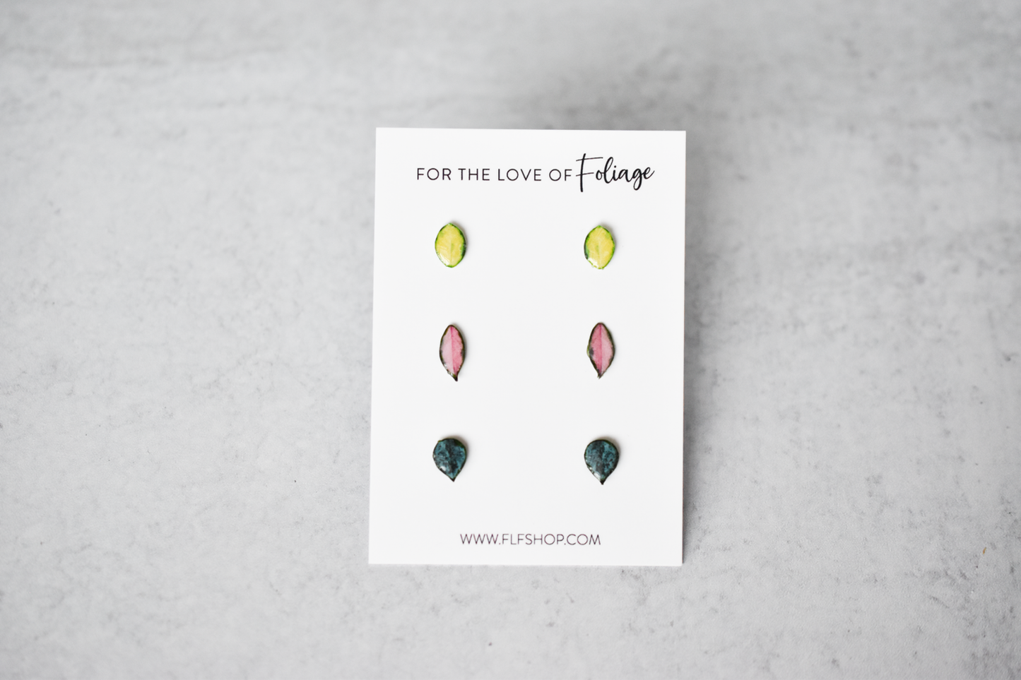 Hoya Stud Earring 3-Pack | Leaf Earrings | Hoya Krimson Princess | Hoya Lisa | Hoya Krohniana Silver