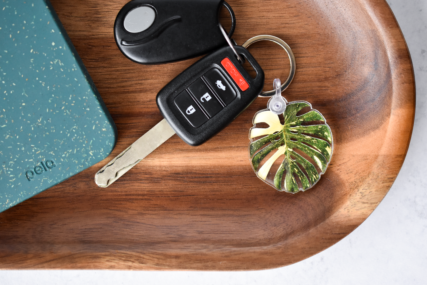 Monstera Thai Constellation Acrylic Leaf Keychain