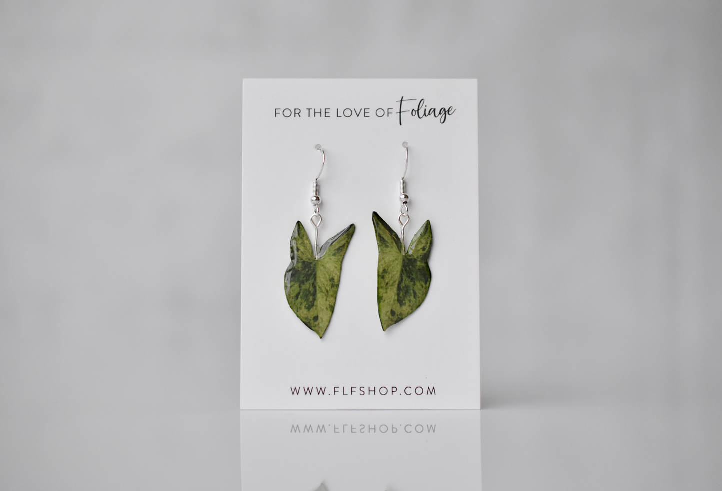 Syngonium Mojito Plant Earrings | Leaf Earrings
