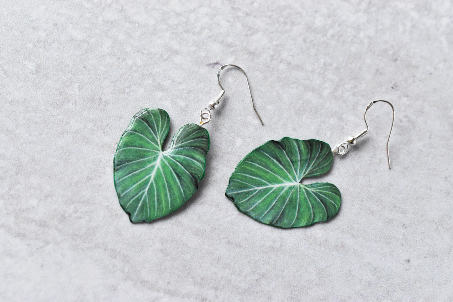 Philodendron Gloriosum Plant Earrings | Leaf Earrings