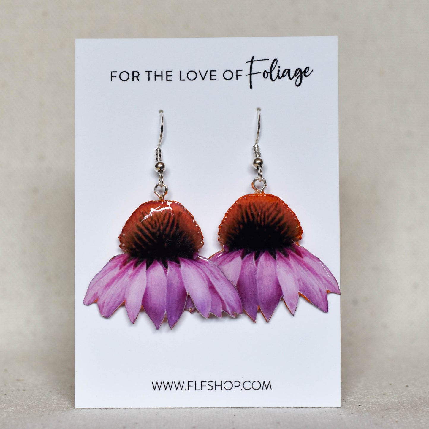 Pink Coneflower Blossom Earrings | Flower Earrings
