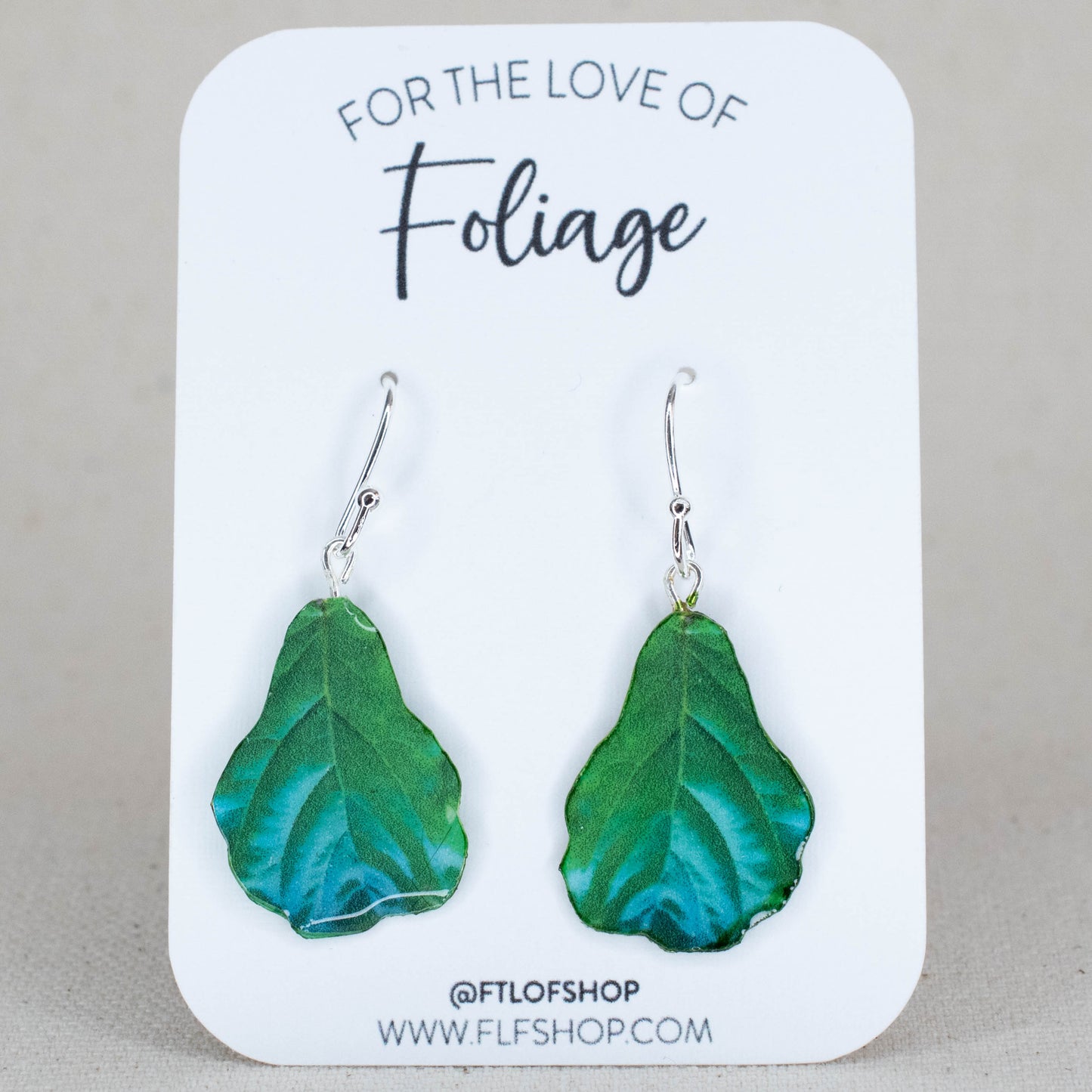 Fiddle Leaf Fig Plant Earrings | Leaf Earrings