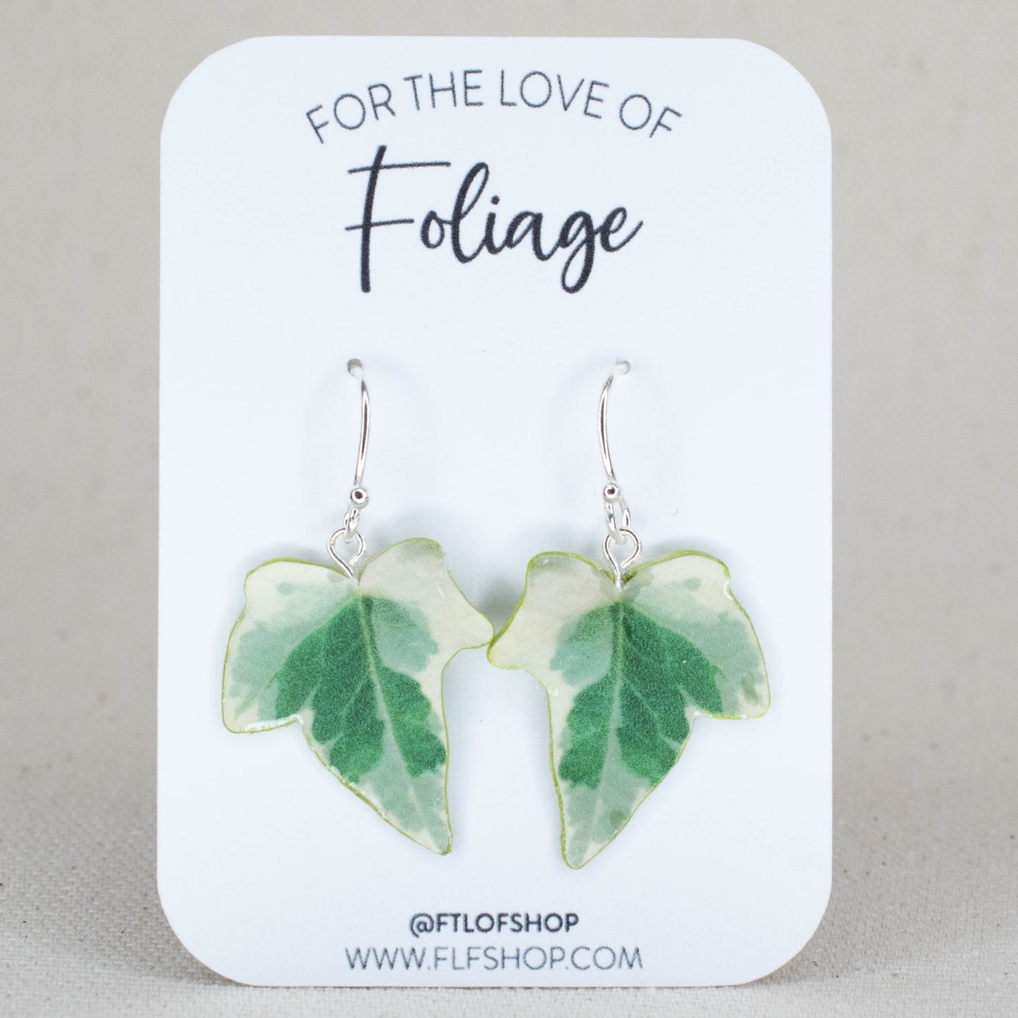 Glacier Ivy Plant Earrings | Leaf Earrings