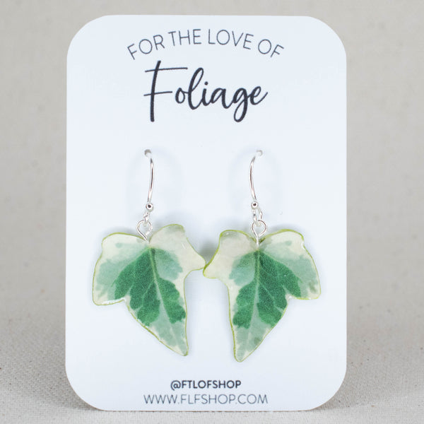 Glacier Ivy Plant Earrings | Leaf Earrings