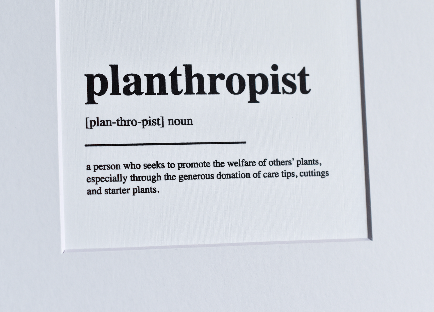 Planthropist Definition Wall Art Print | Print Decor for Plant Lovers