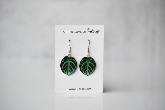 Anthurium Dorayaki Plant Earrings | Leaf Earrings