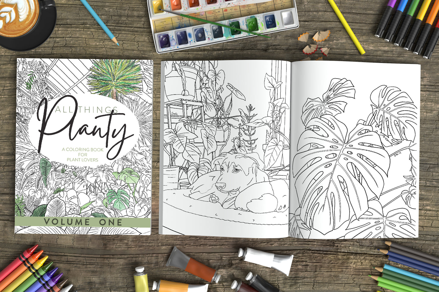 All Things Planty - A Coloring Book for Plant Lovers, Vol 1.