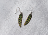 Calathea lancifolia “Rattlesnake” Plant Earrings | Leaf Earrings