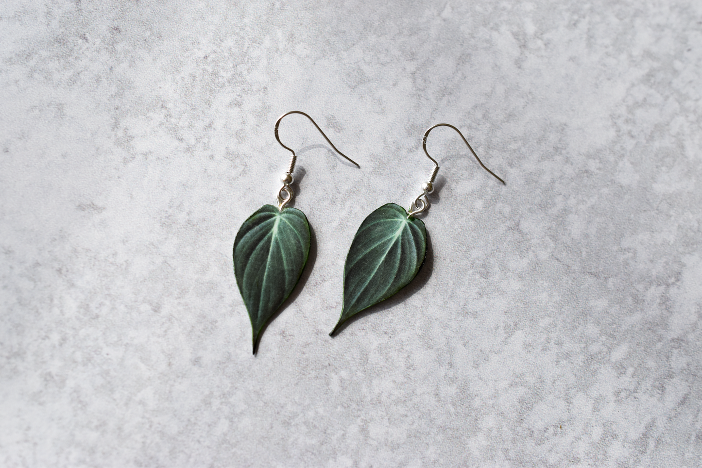 Philodendron Micans Plant Earrings | Leaf Earrings