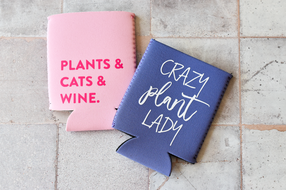 Ladies Plant Lover Koozie Can Coolers