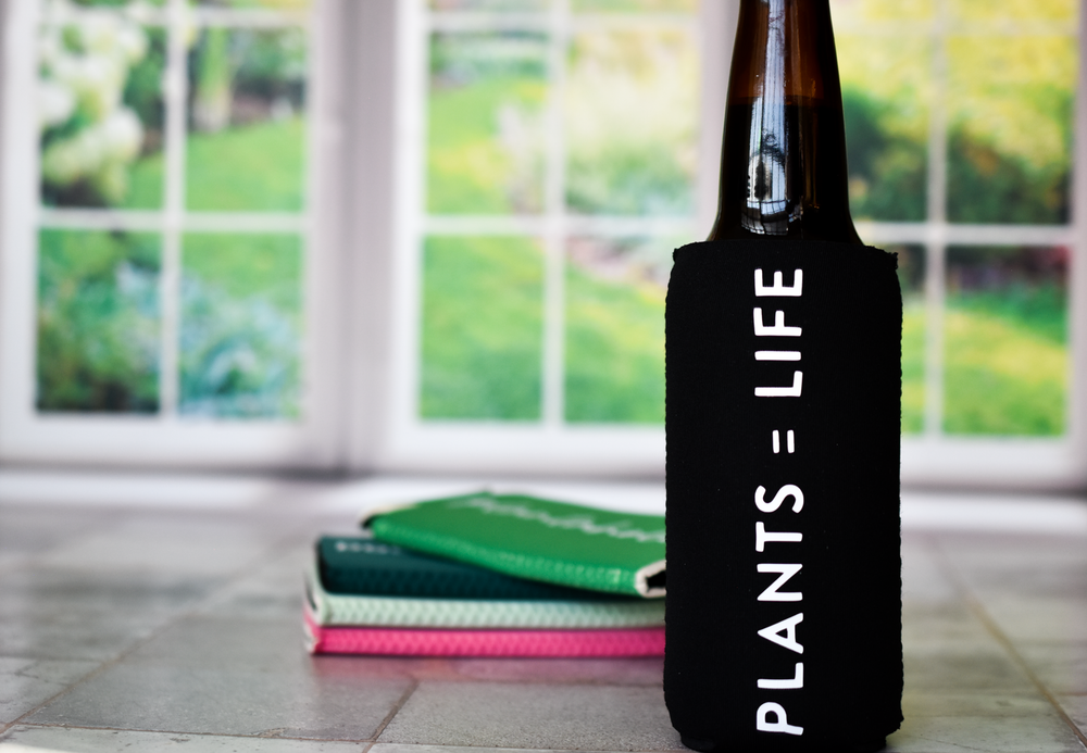 Plants = Life TALL / SLIM Plant Lover Koozie "Sloozie" Can Cooler