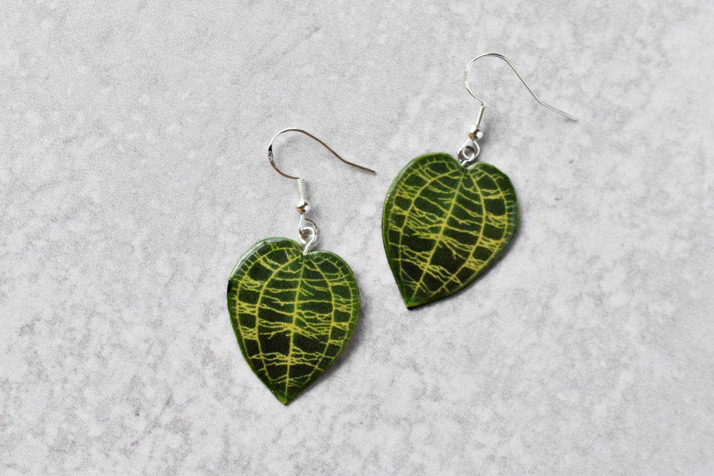 Macodes Petula Jewel Orchid Plant Earrings | Leaf Earrings