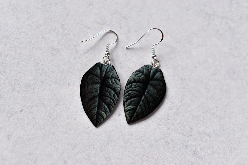 Alocasia Maharani Plant Earrings | Leaf Earrings