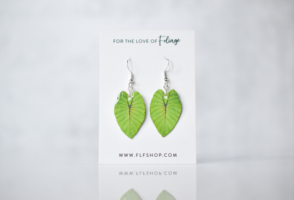 Colocasia Blue Hawaii  Plant Earrings | Leaf Earrings