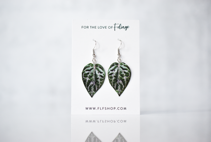 Piper Crocatum Plant Earrings | Leaf Earrings