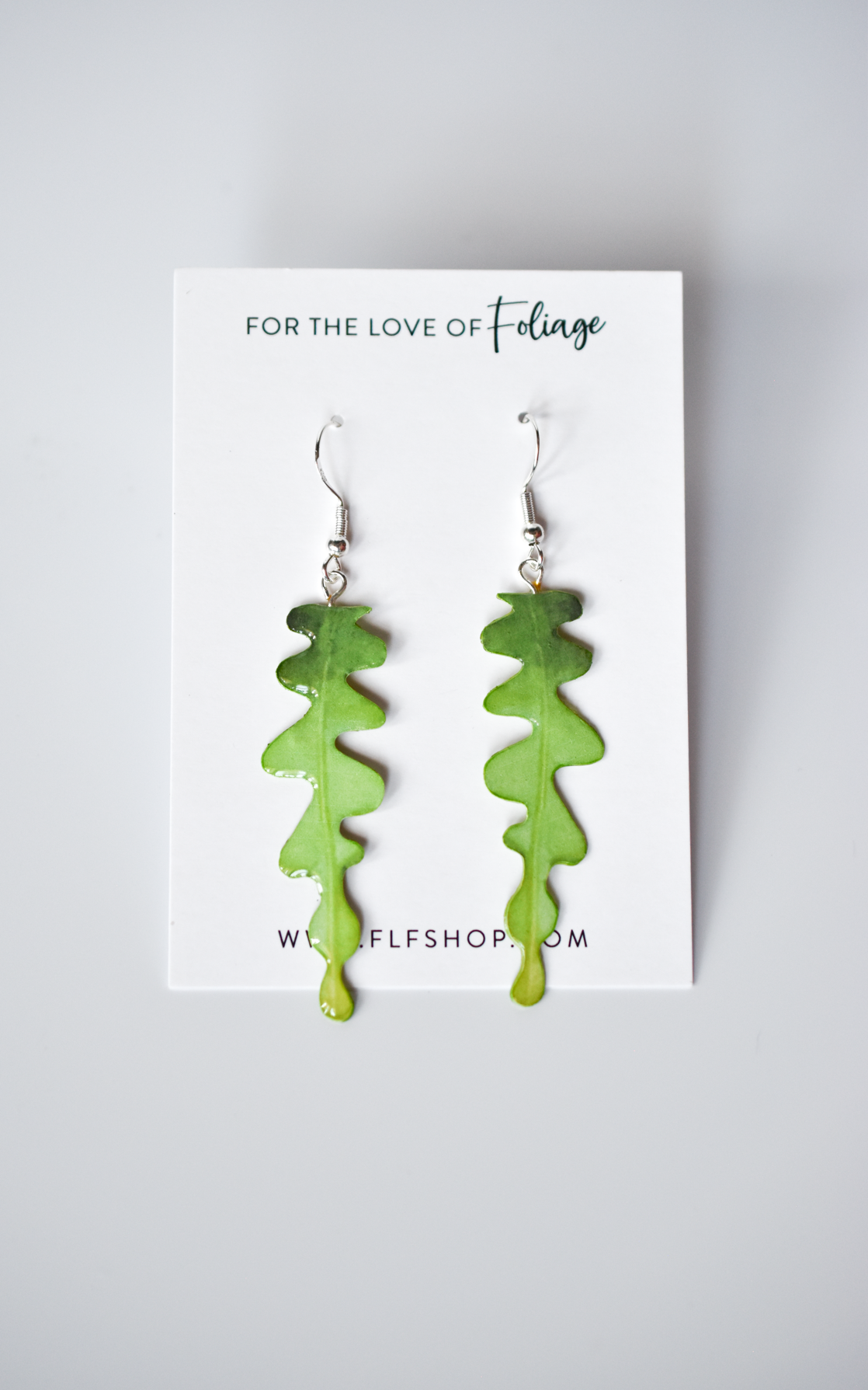 succulent earrings Disocactus Anguliger Fishbone “Zig Zag Cactus” Plant Earrings