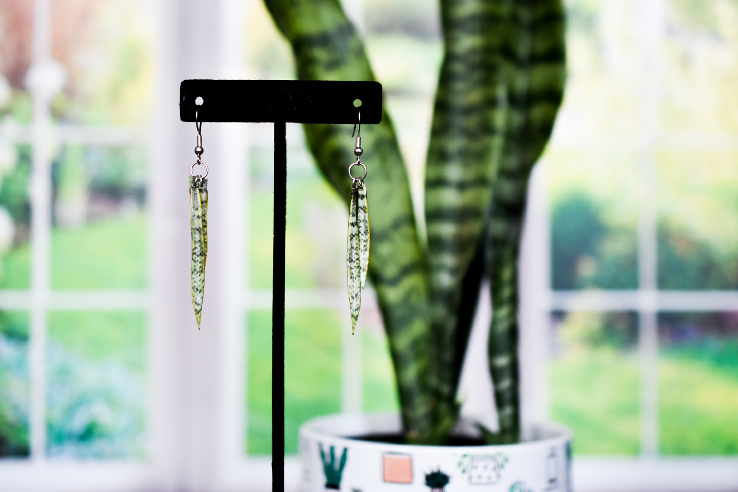 Sansevieria "Snake Plant" Earrings | Leaf Earrings