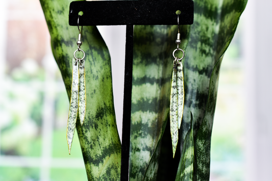 Sansevieria "Snake Plant" Earrings | Leaf Earrings