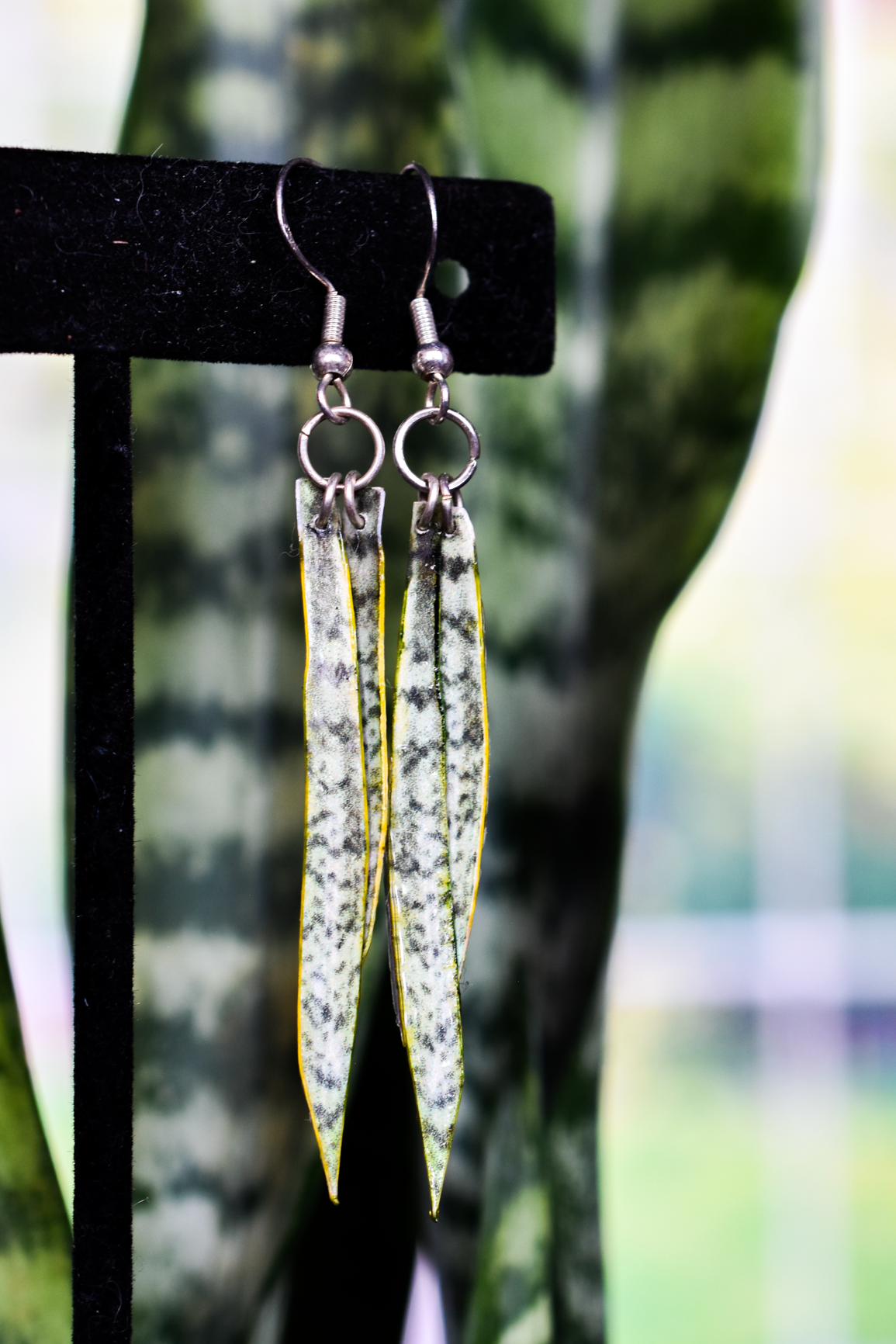 Sansevieria "Snake Plant" Earrings | Leaf Earrings