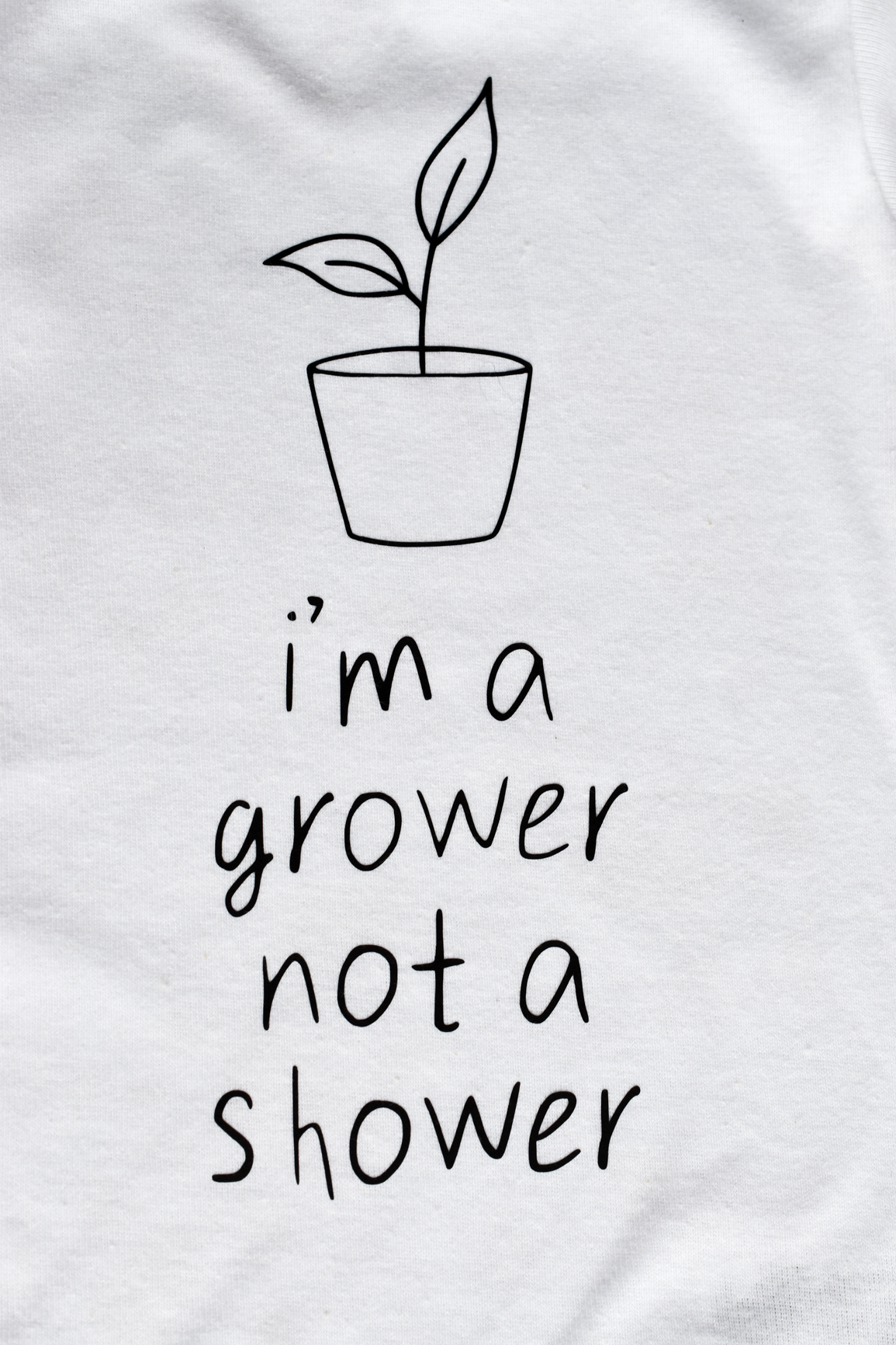 i’m a grower not a shower | Plant Pun Baby Boy Onesie