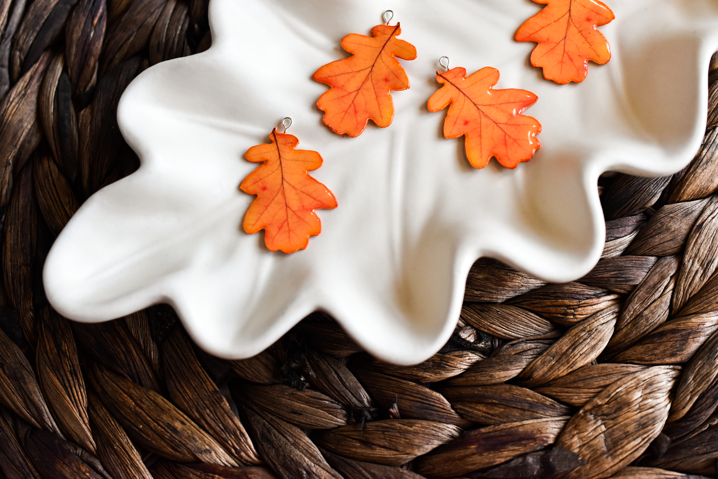 Oak Leaf Plant Earrings | Leaf Earrings