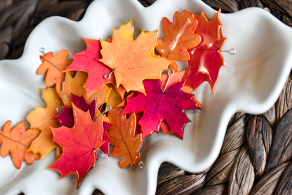 Red Maple Leaf Plant Earrings | Leaf Earrings