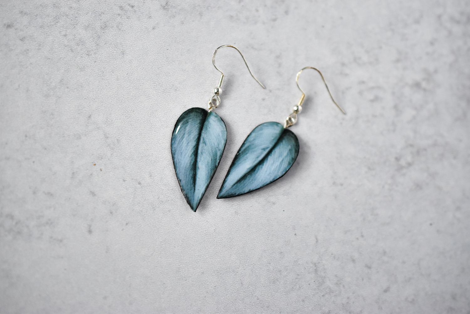 Scindapsus Treubii Moonlight Plant Earrings | Leaf Earrings